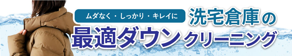 洗宅倉庫の水洗いダウンクリーニング